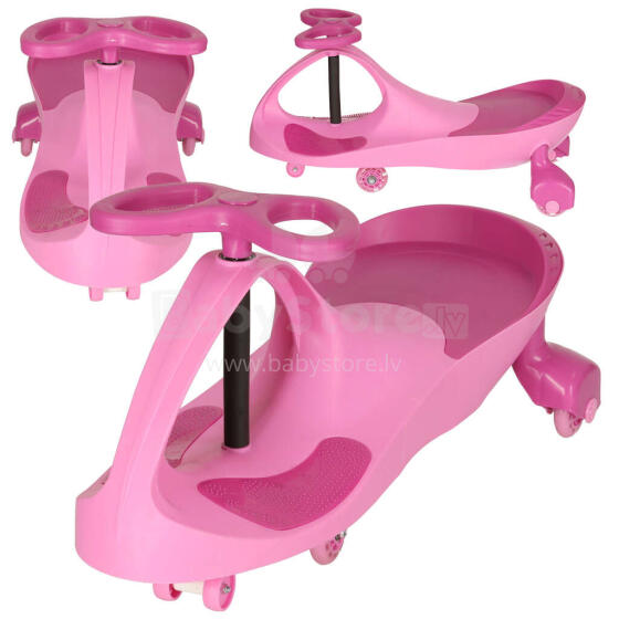 Ikonka Art.KX4880 Gravity roller coaster glowing LED wheels pink