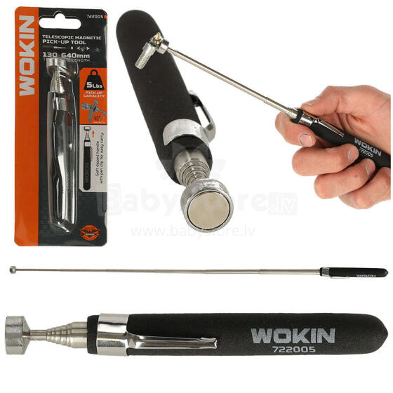 Ikonka Art.KX4814 Telescopic magnetic gripper in stainless steel