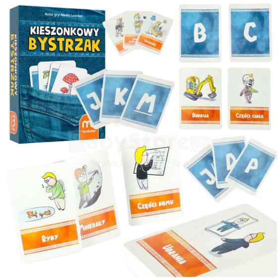 Ikonka Art.KX4761 MUDUKO Pocket smart card educational puzzle game 7+