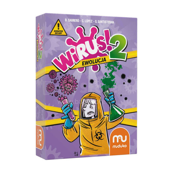Ikonka Art.KX4757 MUDUKO card game Virus!2: Evolution - add-on party game 8+