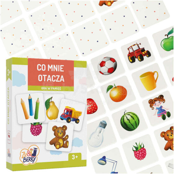 Ikonka Art.KX4755 MUDUKO What's Around Me Memory Game 3+