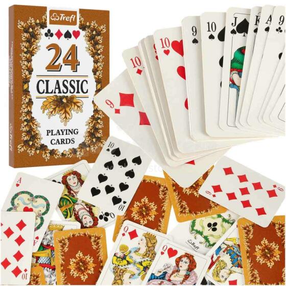 Ikonka Art.KX4754 MUDUKO Trefl spēļu kārtis Classic 24 gab lapu spēle Pana.