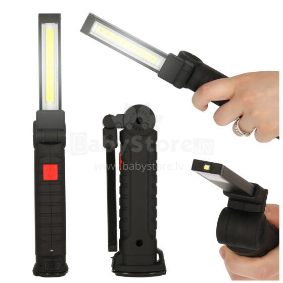 Ikonka Art.KX4710 Workshop torch USB COB magnet rechargeable 1200 mAh 200 lm