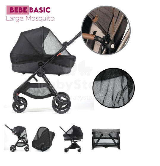 Bebe Basic ™ Mosquito Net Art.KX7851 _1 Pram elastic mosquito net 140cm
