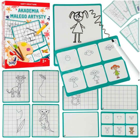 Ikonka Art.KX4698 MUDUKO Academy of the Young Artist Creative Cards 3+