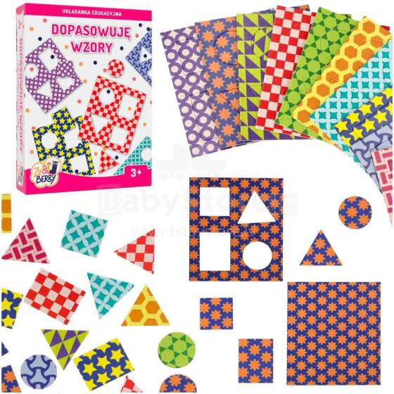 Ikonka Art.KX4697 MUDUKO Matching patterns Educational jigsaw 3+