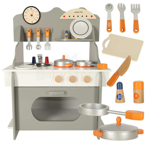 Ikonka MDF Art.KX4626  wooden kitchen for children large oven