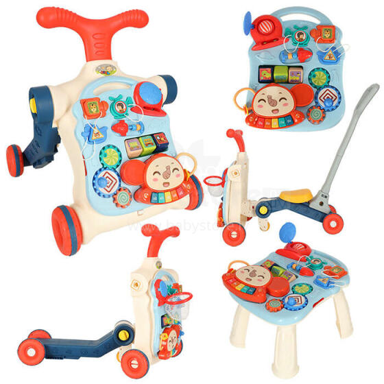 Ikonka Art.KX4609 Pushchair walker ride-on interactive table 5in1