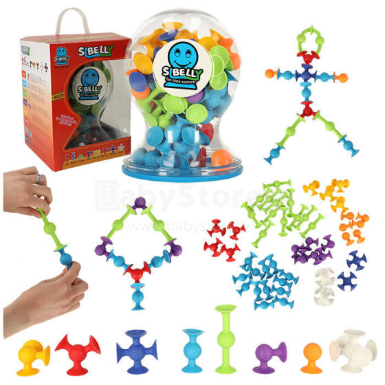 Ikonka Art.KX4605 Silicone suction pads construction blocks 50 pieces
