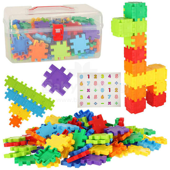 Ikonka Art.KX4604 Creative wafers construction blocks 100 el.