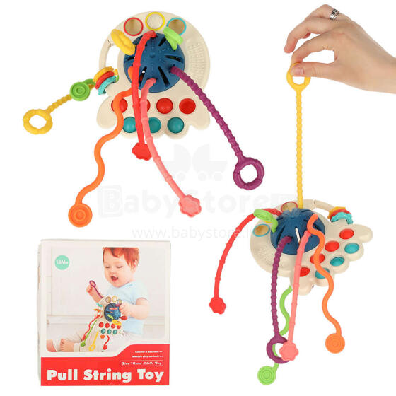 Ikonka Art.KX4602 Montessori sensory toy teether blue