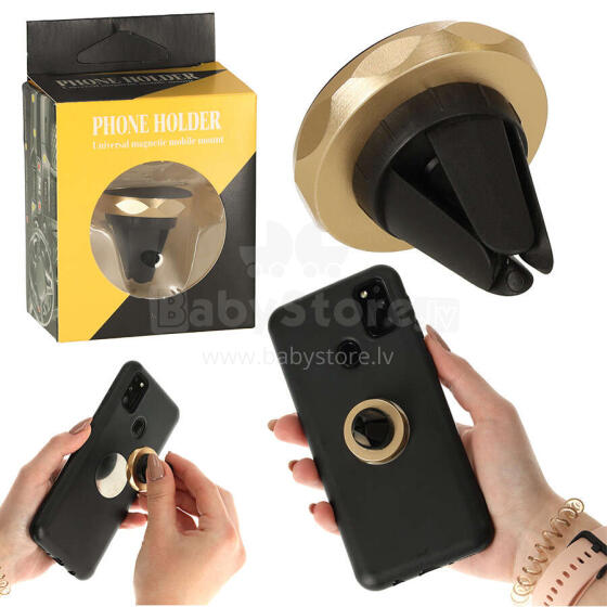 Ikonka Art.KX7997_2 Magnetic phone holder gold