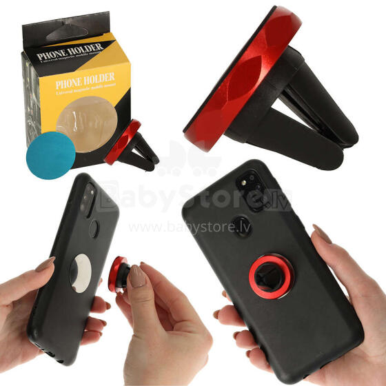 Ikonka Art.KX7997_4 Magnetic phone holder red