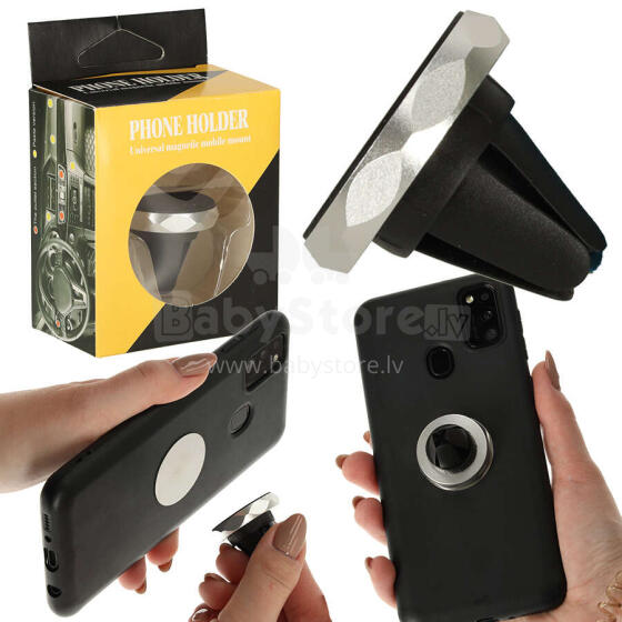 Ikonka Art.KX7997_5 Magnetic phone holder silver