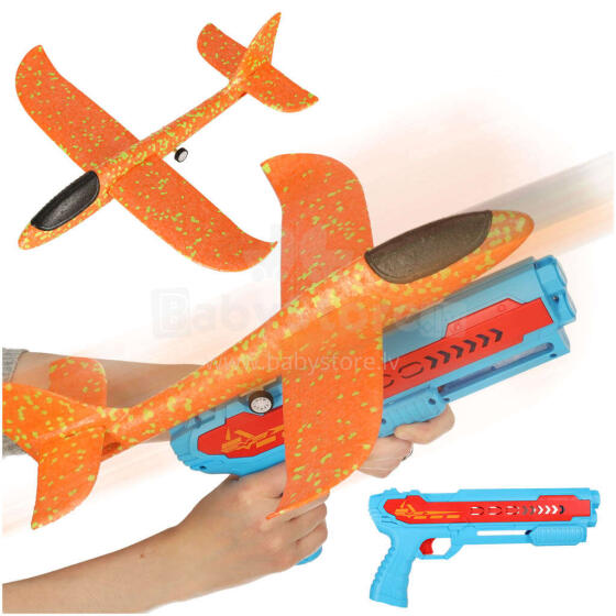 Ikonka Art.KX4579 Aircraft launcher pistol automatic blue