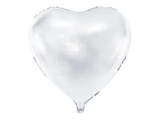 Ikonka Art.KX4568 Folijas balons Sirds balta 45cm