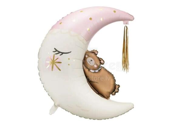 Ikonka Art.KX4558 Folijas balons Teddy Bear uz mēness 71cm x 86cm