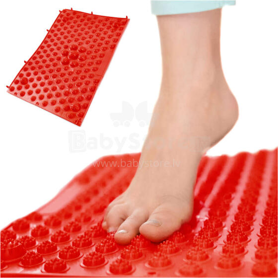 Ikonka Art.KX6356_2 Sensory massage correction mat red