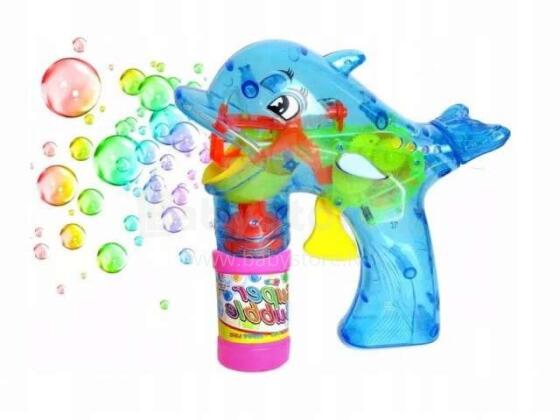 Ikonka Art.KX5782_1 Soap bubble gun automatic LED dolphin