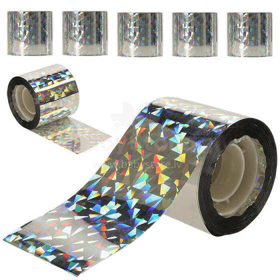 Ikonka Art.KX4499 Bird repellent reflective tape bird deterrent 4.8cm x 50m 5 pieces