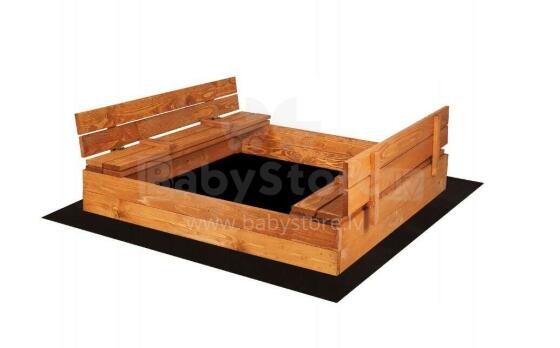 Ikonka Art.KX4496 Closable impregnated wooden sandbox 120x120cm