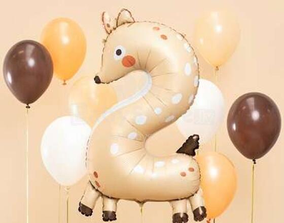 Ikonka Art.KX4535_6 Foil balloon number "2" - Saren 50x88 cm