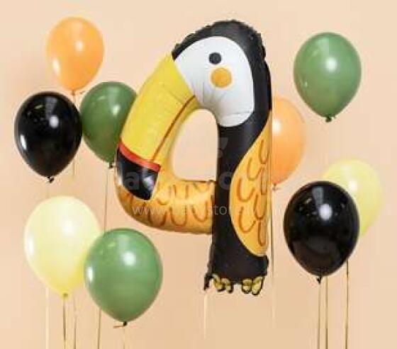 Ikonka Art.KX4535_8 Foil balloon number "4" - Toucan 47x80 cm