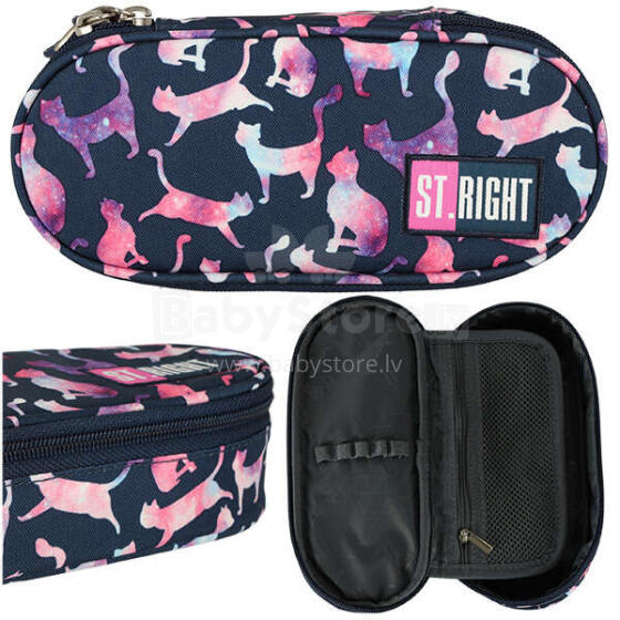 Ikonka Art.KX4477_1 BAMBINO stiff sachet pencil case with flap cats