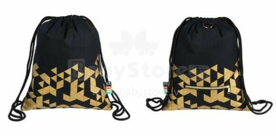 Ikonka Art.KX4475 BAMBINO drawstring backpack black and gold
