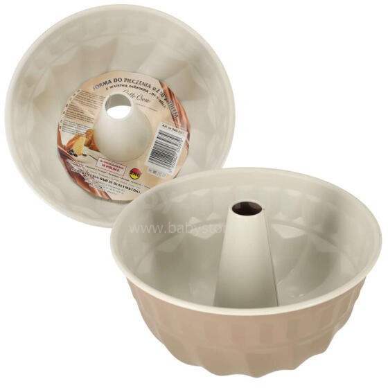 Ikonka Art.KX4472 Round cake tin with sleeve for baking muffins 22cm brown