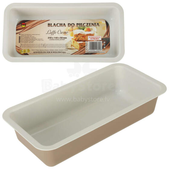 Ikonka Art.KX4470 Bread baking tray stamped 31cm x 14cm brown