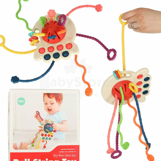 Ikonka Art.KX4602_1 Montessori sensoorsed mänguasjad punased