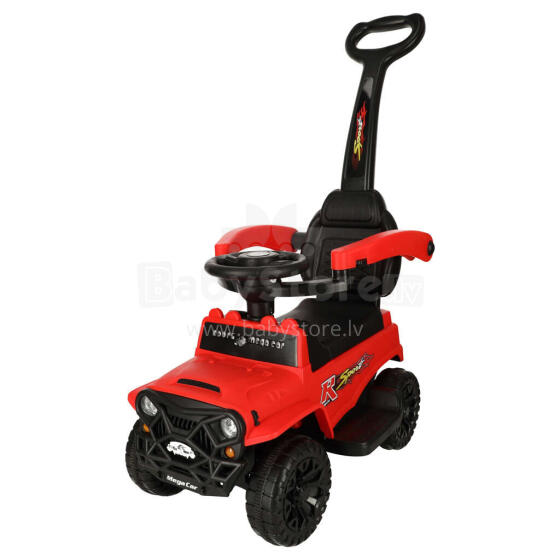 Ikonka Art.KX4412 Bezceļu auto stumšanas brauciens ar skaņu un gaismām sarkans