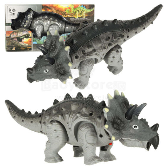 Ikonka Art.KX4400 Remote-controlled dinosaur RC Triceratops walks lights up roars