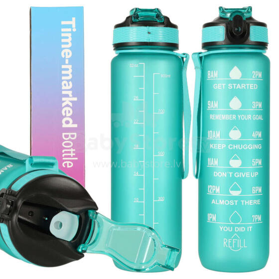 Ikonka Art.KX4398_3 Water bottle bidon 1l green