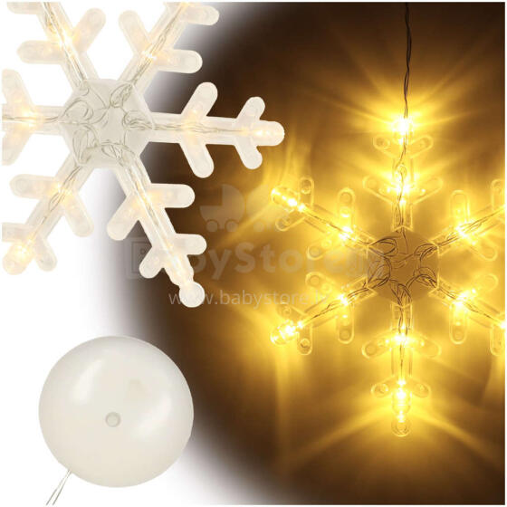 Ikonka Art.KX5246_5 LED pendant lights Christmas decoration snowflake 45cm 10 LEDs