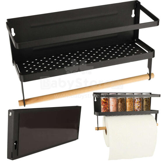 Ikonka Art.KX4345 Magnetic shelf for fridge spices kitchen towel 2in1