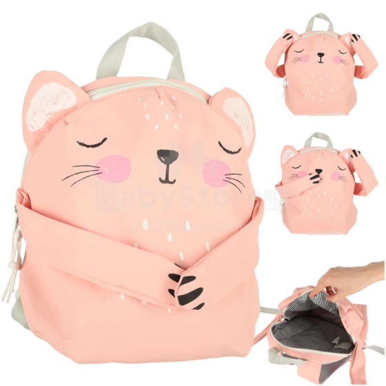 Ikonka Art.KX4312_1 Kindergarten school backpack kitty pink