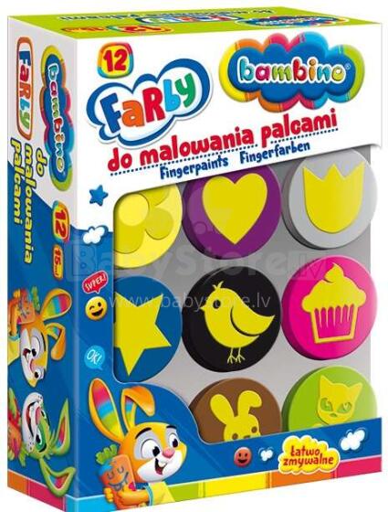 Ikonka Art.KX4226 BAMBINO Finger paints 12 colours