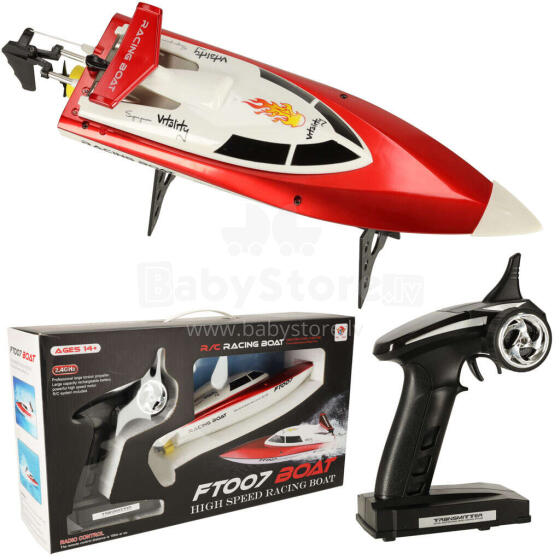 Ikonka Art.KX8598_1 RC remote control boat FT007 red