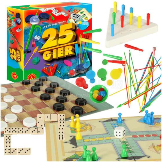 Ikonka Art.KX4169 ALEXANDER 25 Games party game set 4+