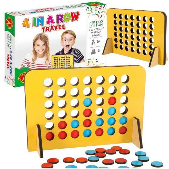 Ikonka Art.KX4161 ALEXANDER 4 in a row party game travel version 5+