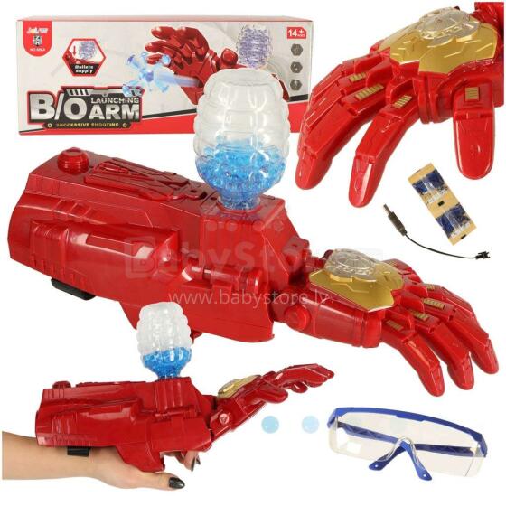 Ikonka Art.KX4092 Water ball gun gel electric arm launcher battery power USB red