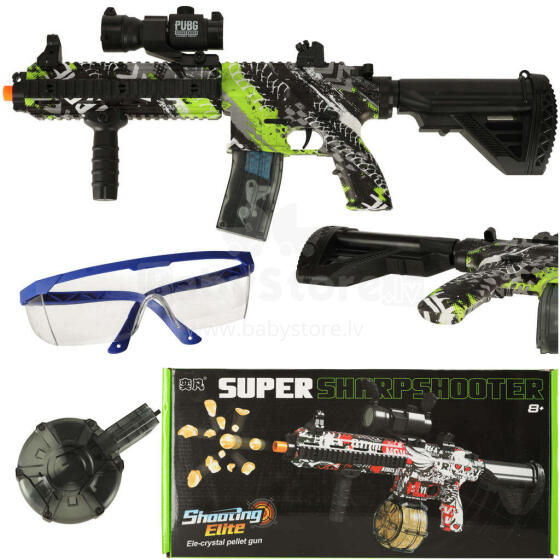 Ikonka Art.KX4090 Gel ball gun water rifle set XXL battery powered USB 550pcs. 7-8mm