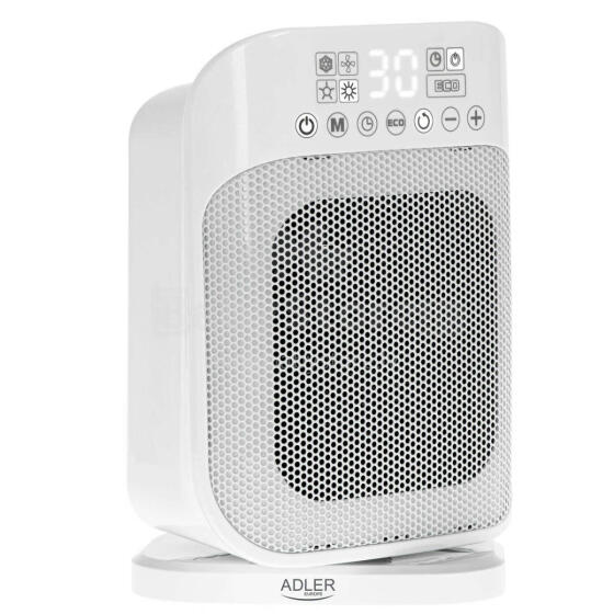 Ikonka Art.KX4076 Adler AD 7727 Ceramic heater LED fan heater with remote control <51dB 1500W