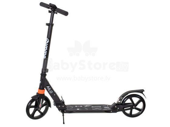 Ikonka Art.KX3978_1 GIMMIK AILO folding city scooter 200mm wheels shock absorber front rear black
