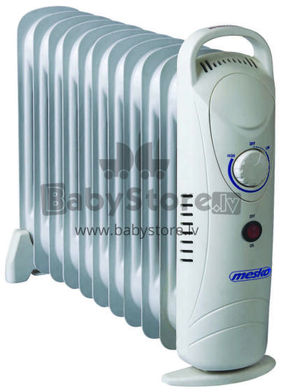 Ikonka Art.KX4117 Mesko MS 7806 Eļļas sildītājs 11 ribām, elektriskā temperatūras kontrole 1200 W