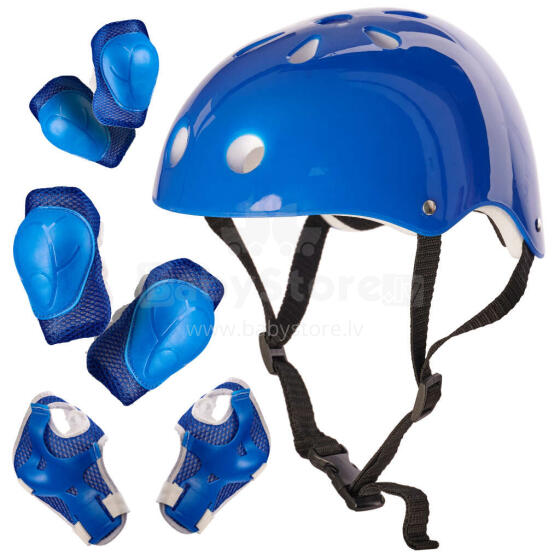 Ikonka Art.KX5613_1 Helmet protectors for roller skateboarding adjustable blue