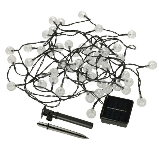 Ikonka Art.KX4970 Solar garden lights balls 7m 50LED warm white