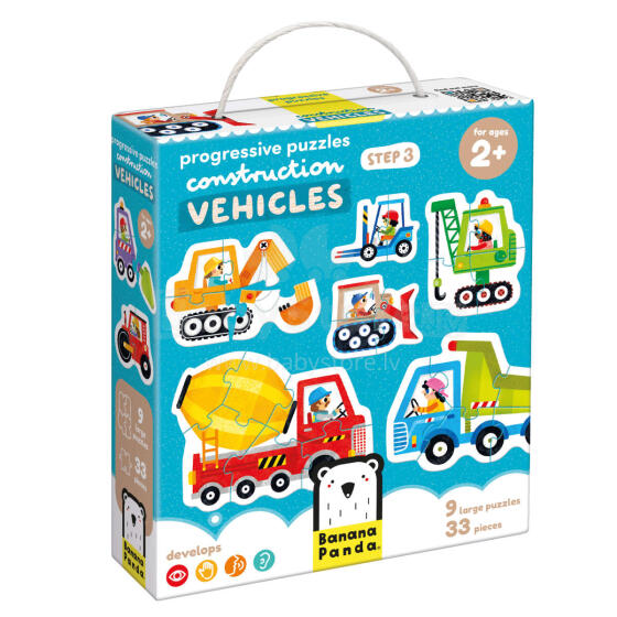 Banana Panda Progressive Puzzle Vehicles Art.49205